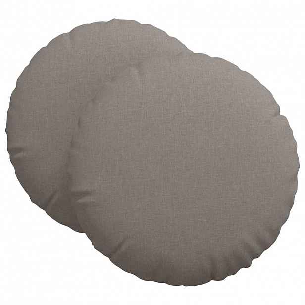 vidaXL Polštáře na sedadla 2 ks Textil Taupe Ø80 x 29 cm
