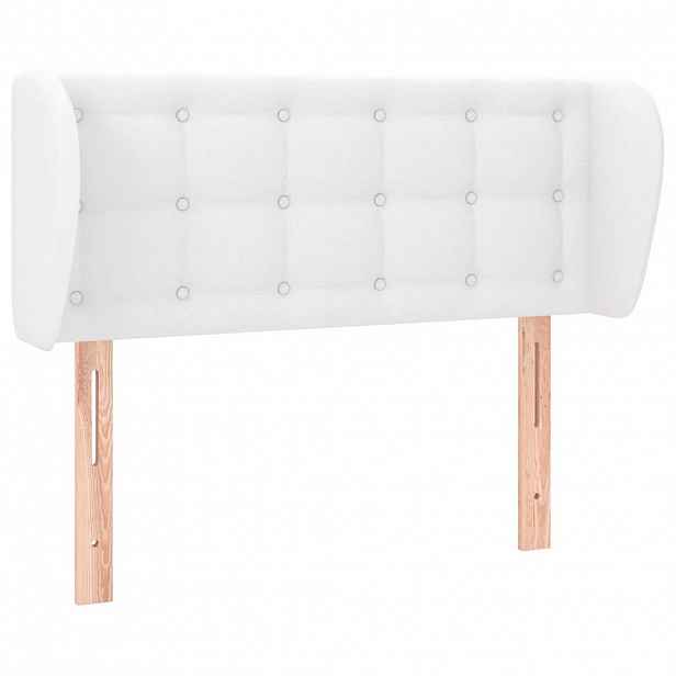vidaXL Čelo postele typu ušák bílá 93x23x78/88 cm umělá kůže