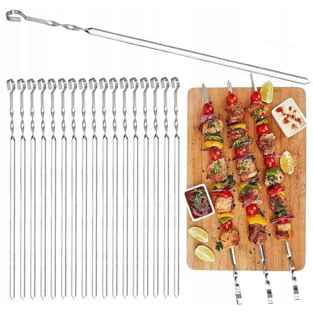 18 Ks Špízů Na Špízy Extra Silné Špízy Na Grilování 60 CM × 2 MM