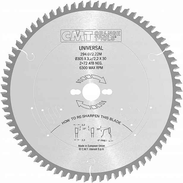 Cmt Řezací kotouč na dřevo 305x30 mm 294.054.22 M