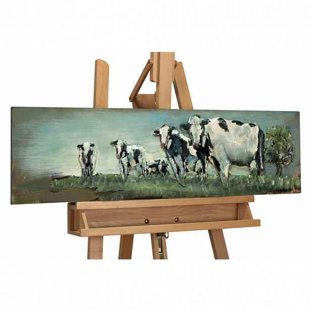 KUNSTLOFT KOVOVÝ OBRAZ PASTVINOVÁ IDYLA, 90/25 CM