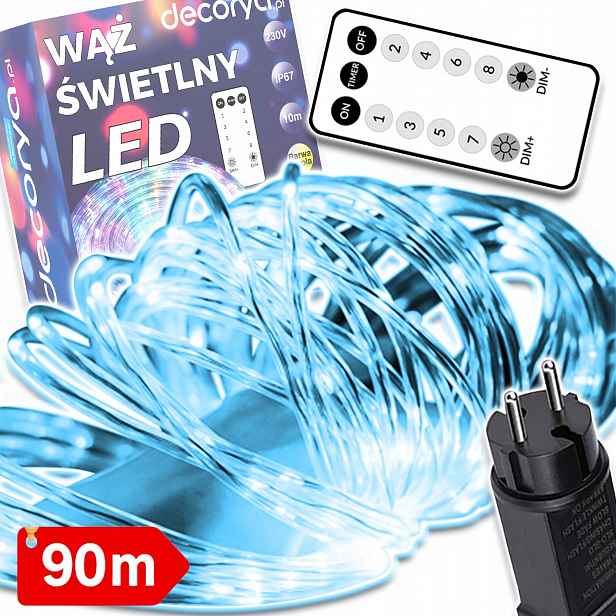 Led Světelná Hadice Vánoční Osvětlení Na Stromeček Ozdobné 90 M Voděodolná IP67 S Dálkovým Ovládáním