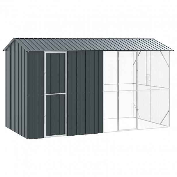 vidaXL Ptačí klec Antracit 430 x 208 x 247 cm Pozinkovaná ocel