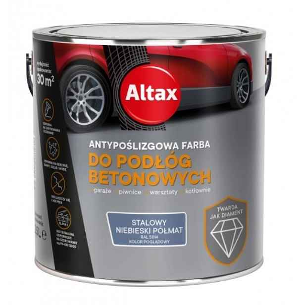 Altax Protiskluzová Barva Na Betonové Podlahy 2,5L Ocelová Modrá 5014