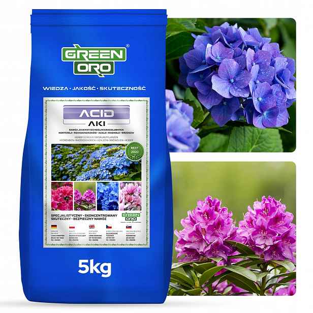 Podzimní hnojivo pro hortenzie, rododendrony a magnolie Bez Dusíku 5kg Acid Aki