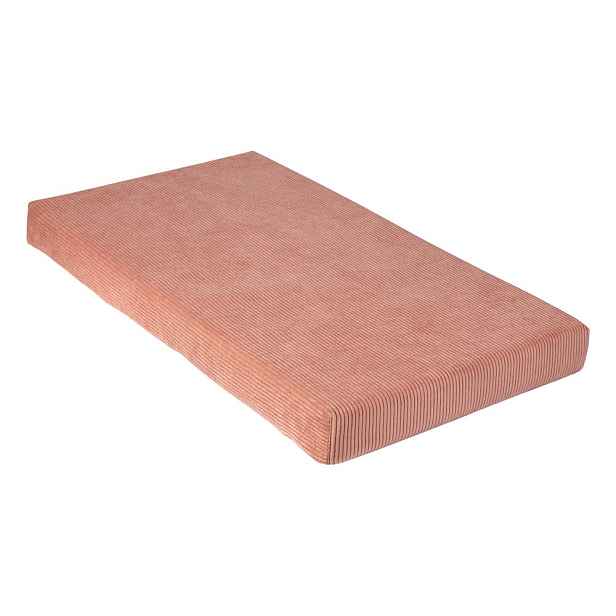 Světle růžové manšestrové pěnové hřiště 75x41x7 cm Bloque Montessori – Little Nice Things