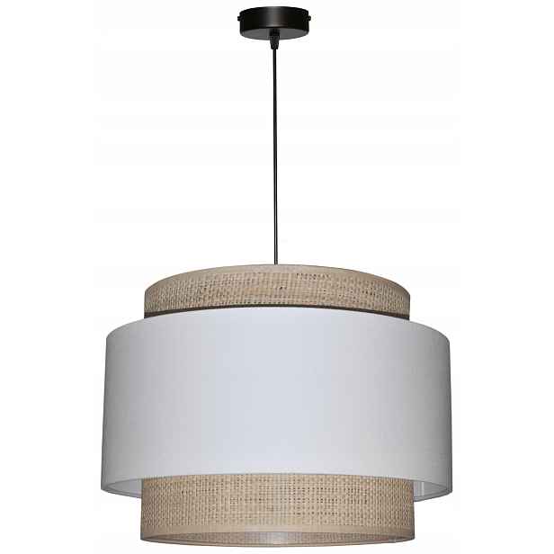 Závěsná stropní lampa Abažur 35 E27 Teplá Bílá Mirano Rafia Ratan Boho
