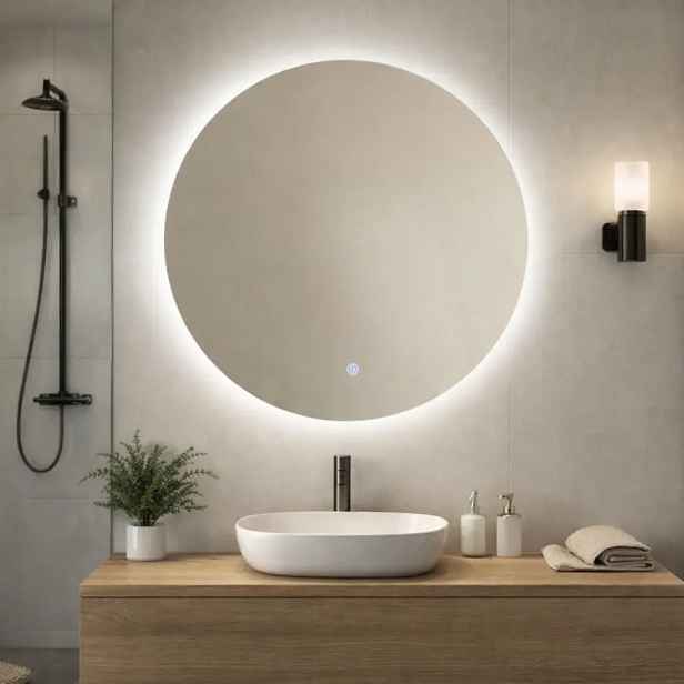 Zrcadlo se záři led w fi100