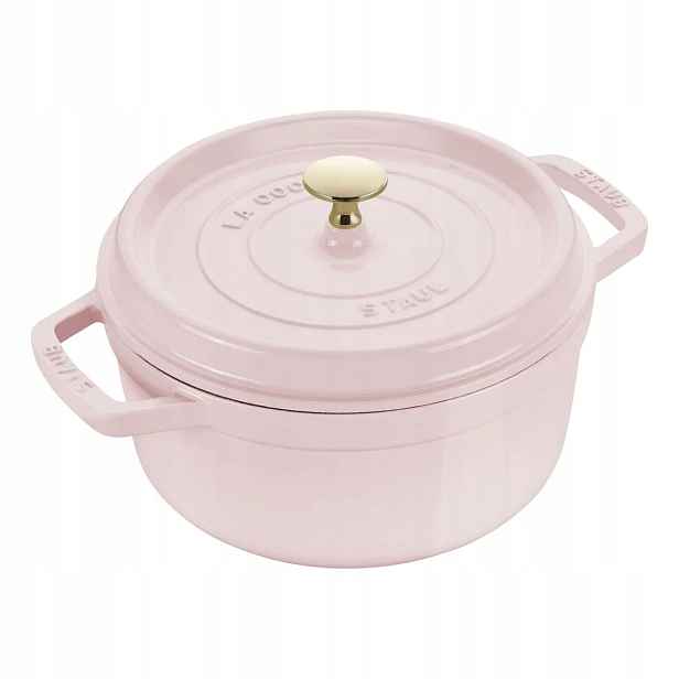 Staub Cocotte hrnec kulatý, 26 cm 5,2 l, růžová