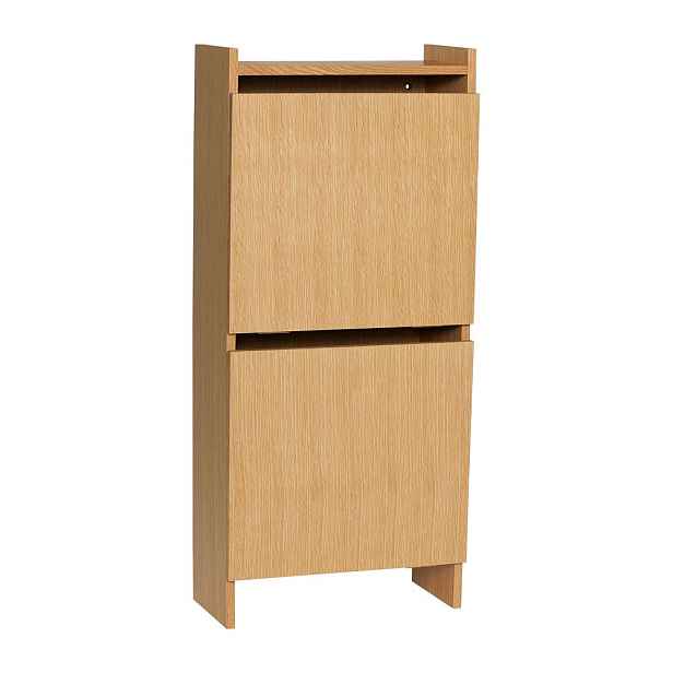 Výklopný botník v dekoru dubu v přírodní barvě 50x110x24 cm Forma – Hübsch