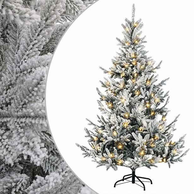 vidaXL Umělý Skládací Vánoční Strom 150 cm 150 LED Teplá bílá PE a PVC