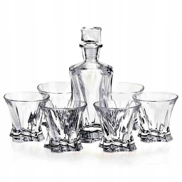 Křišťálový set na whisky sklenice karafa Bohemia Cooper 6+1