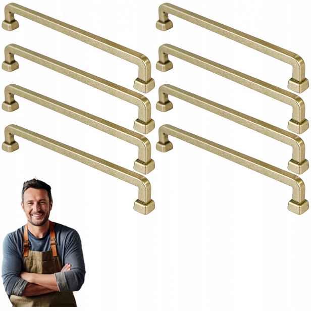 Nábytková Úchytka do zásuvky Tulia 160 mm Staré zlato 8ks