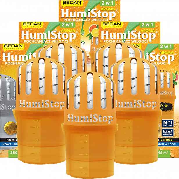 Pohlcovač vlhkosti HumiStop 5x Zařízení 5x Citrusová vonná náplň