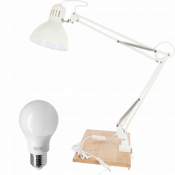 Stolní lampa na stůl 6 cm nastavitelná Bílá Ikea Tertial Žárovka E27