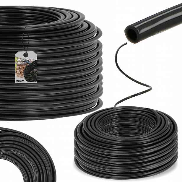 Trubka 200 m 3/5 mm Zahradní hadice Hadice Pvc pro Zavlažování Zavlažovače Z0