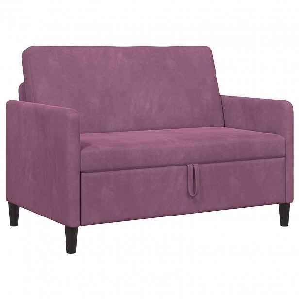 vidaXL Sofa s úložným prostorem Fialová 122 x 78 x 87 cm Polyester