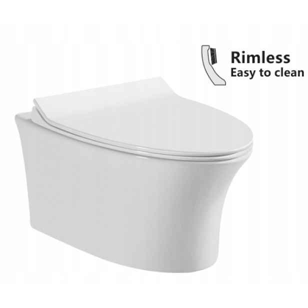 Závěsná nástěnná keramická Wc mísa Xaram Energy MILAN+deska volná