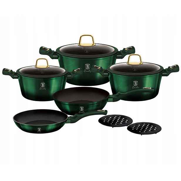 Titanové Hrnce Berlinger Haus 10 dílů BH-6065 Emerald