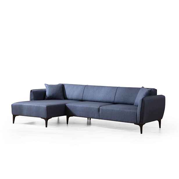 Hanah Home Rohová sedací souprava Belissimo 270 cm modrá levá