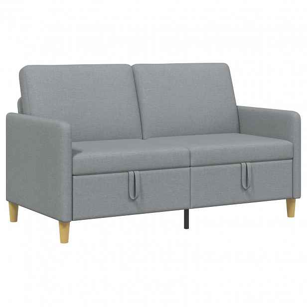 vidaXL Sofa s úložným prostorem Světle šedá 152 x 78 x 87 cm Polyester