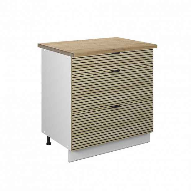 Vicco SPODNÍ SKŘÍŇKA KUCHYŇSKÉ LINKY Fame-Line Dubový panel 80 cm se 3 zásuvkami, PD Dub