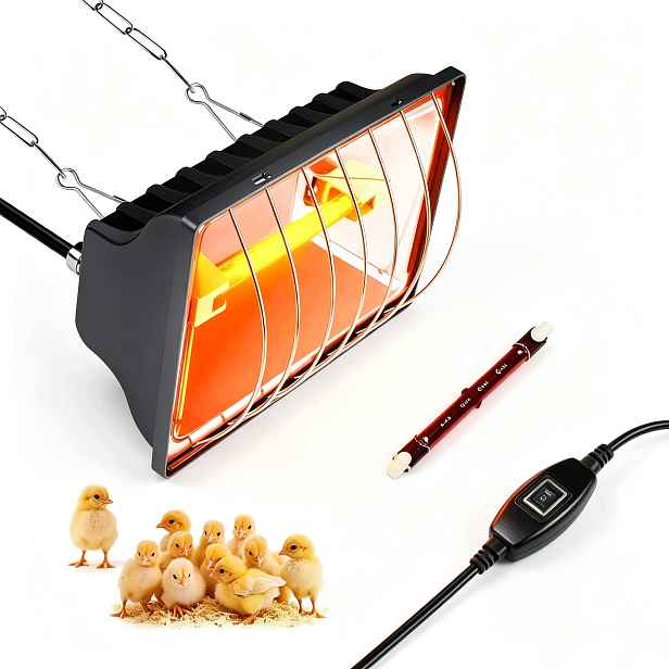 Topná Lampa Umělá Kvočna S Ochrannou Síťkou Pro Drůbež, Plazy