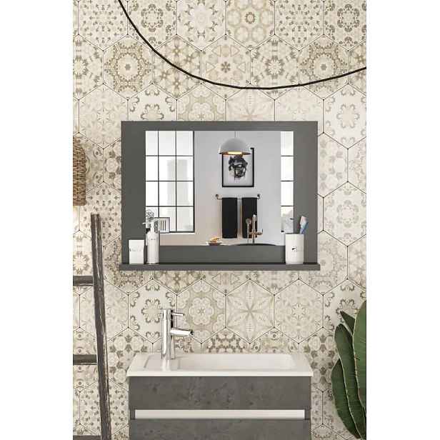 Casarredo Police se zrcadlem KLEVIS barva antracit