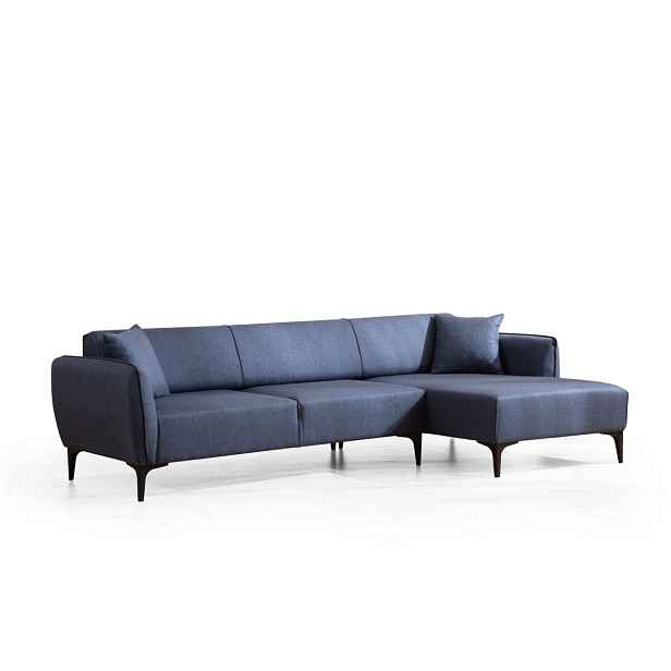 Hanah Home Rohová sedací souprava Belissimo 270 cm modrá pravá