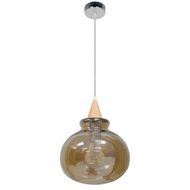 Skleněná závěsná lampa, kouřové stínidlo, 60W, E27, Enriks 2