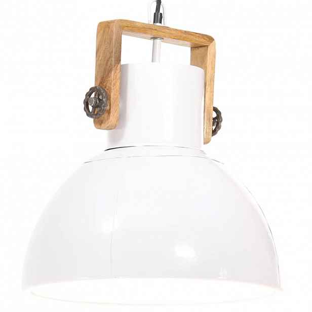 vidaXL Industriální závěsné svítidlo 25 W bílé kulaté 40 cm E27