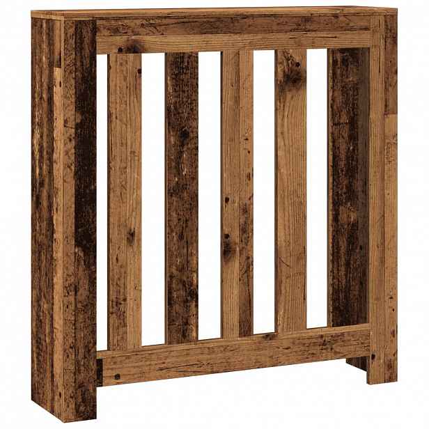 vidaXL Kryt radiátoru Staré dřevo 78 x 20 x 82 cm Kompozitní dřevo