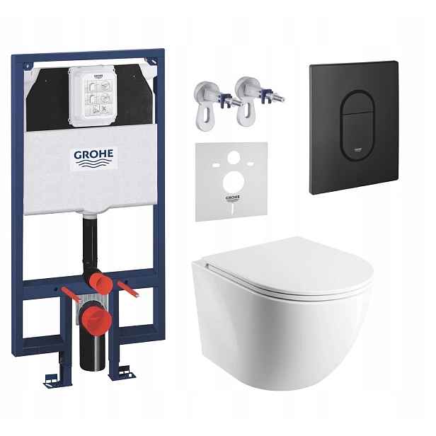 7v1 Wc Set, Stelaz Grohe Slim Wc Mísa Rim Silent Omnires Tlačítko