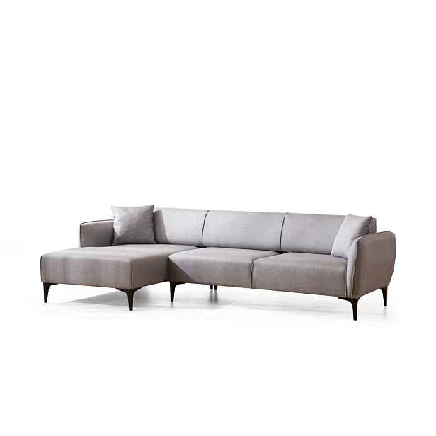 Hanah Home Rohová sedací souprava Belissimo 270 cm světle šedá levá