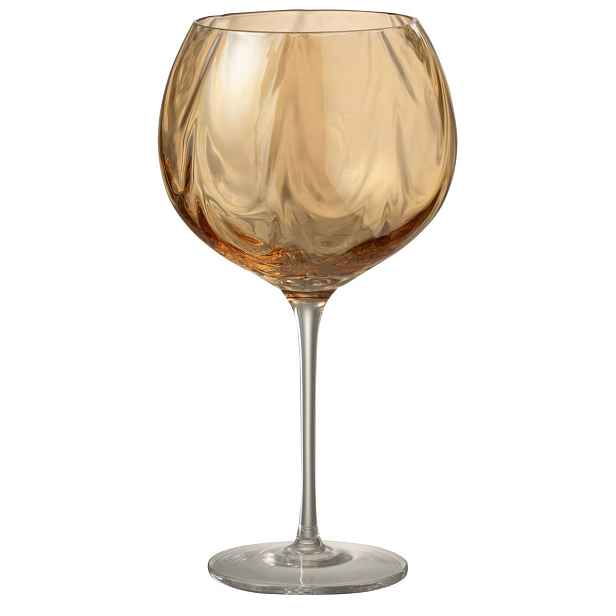 Jantarová sklenička na víno Oil wine - Ø 12*21 cm J-Line by Jolipa