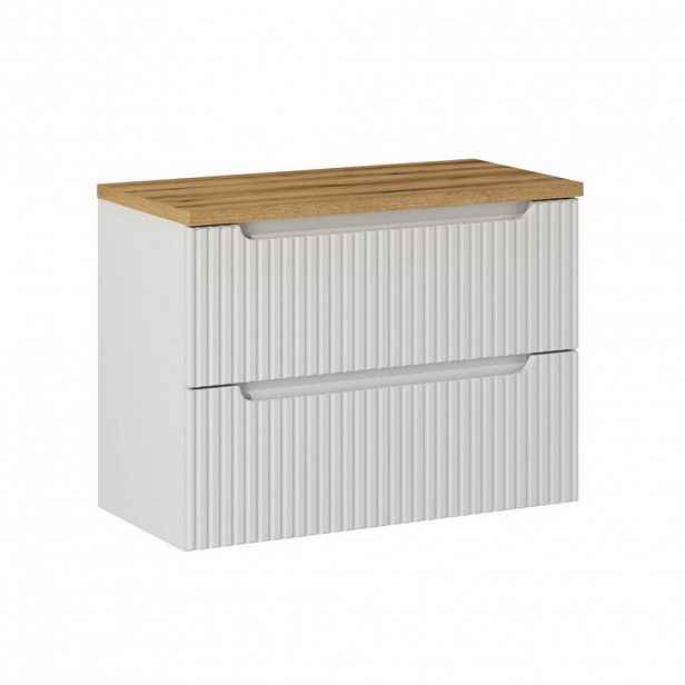 Petits-meubles SKŘÍŇKA POD UMYVADLO 80.4cm Riva Bílá a dřevo