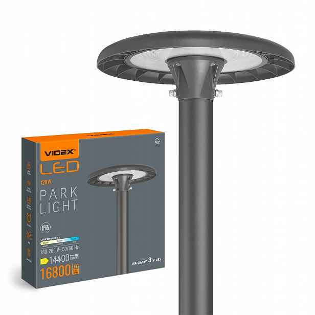 Videx Led parková lampa 120W IP65 220V VL-SLP01-120