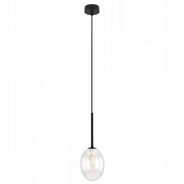 Závěsná lampa Pearl černá, transparentní stínidlo 1xG9 Minimalistická IP20