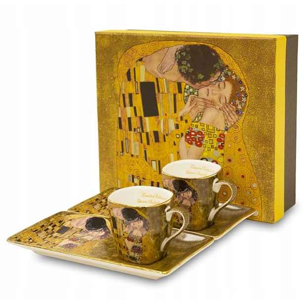 Šálky na espresso porcelán 2+2 Gustav Klimt