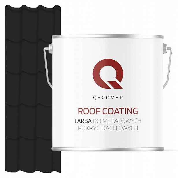 Barva Kovové Pozink Pozinkovaná Ocel Ral 9005 5L Polomatná