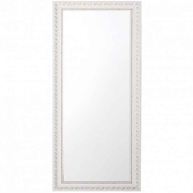 Beliani NÁSTĚNNÉ ZRCADLO bílé/stříbrné obdélníkové 50/130 cm Mauleon