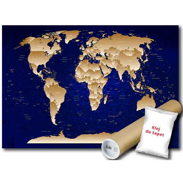 Fototapeta Flizelina Mapa Světa Atlas 416x290