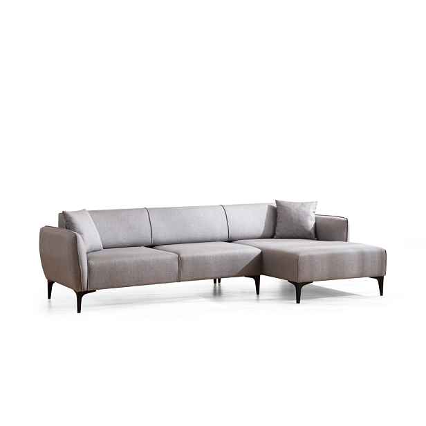 Hanah Home Rohová sedací souprava Belissimo 270 cm světle šedá pravá