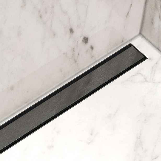 I-Drain Plano - Nerezový rošt pro sprchový žlab řady PRO, povrch PVD, délka 80 cm, grafit IPRO0800DT