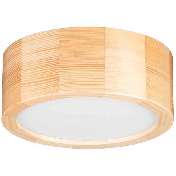Koupelnová lampa stropní svítidlo Leja fi200 Borovice Led 1xE27 do koupelny Přírodní