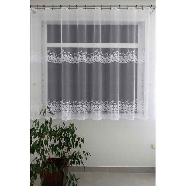 Mg Záclona 769/7 Bílá 350x160 cm Hotová S Páskou M