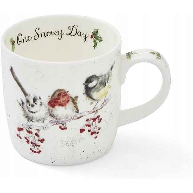 Porcelánový Hrnek Ptáčci na větvičce Zima One Snowy Day od Wrendale Design