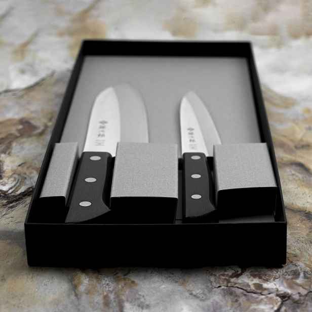 Sada 2 nožů Tojiro Basic VG-10 Santoku 16,5 cm univerzální 13,5 cm