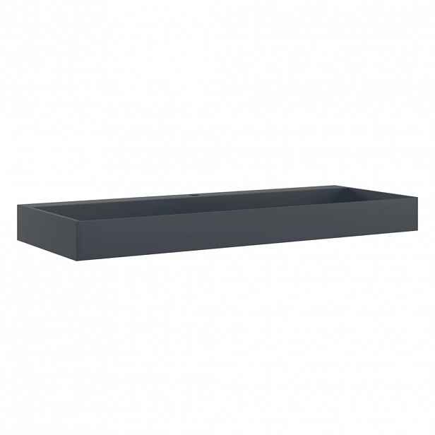 vidaXL Umyvadlo 120x46x11 cm minerální/mramorový kompozit antracitové