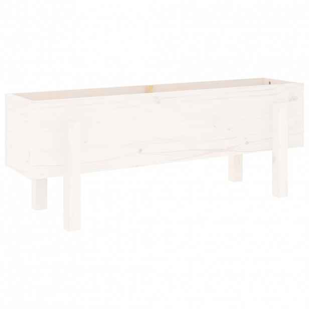vidaXL Zahradní vyvýšený záhon bílý 101 x 30 x 38 cm masivní borovice